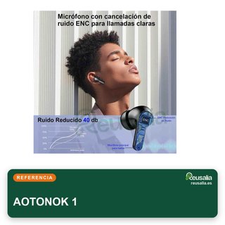 Auriculares Bluetooth 5.3 HiFi con reducción ruido