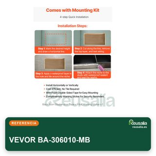 VEVOR nicho ducha acero inoxidable impermeable
