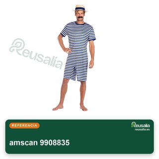 Amscan disfraz bañador adulto rojo retro