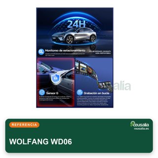 WOLFANG WD06 Dashcam 4K cámara coche visión