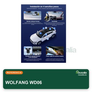 WOLFANG WD06 Dashcam 4K cámara coche visión