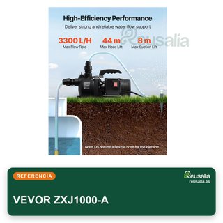 VEVOR bomba chorro pozos 800W 3700L/h