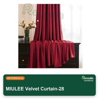 MIULEE cortinas terciopelo burdeos 260x140