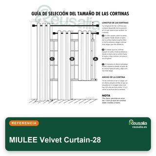 MIULEE cortinas terciopelo burdeos 260x140