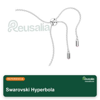 Swarovski Hyperbola pulsera corazón infinito rodio