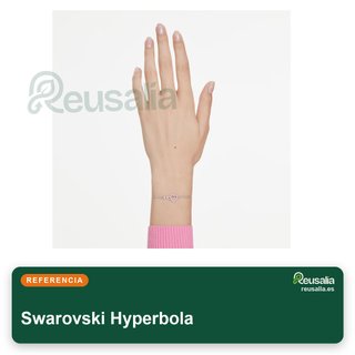 Swarovski Hyperbola pulsera corazón infinito rodio