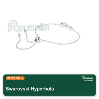 Swarovski Hyperbola pulsera corazón infinito rodio