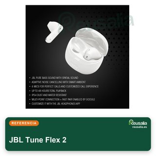 JBL Tune Flex 2 auriculares ANC 12mm negro