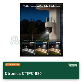 Ctronics cámara vigilancia exterior 4K color