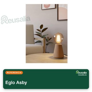 Eglo Asby lámpara mesa madera japandi
