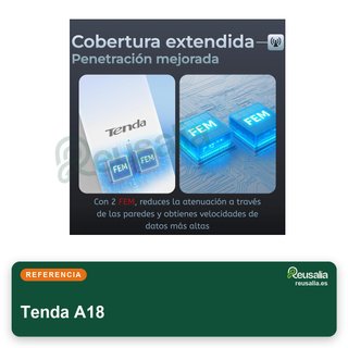 Tenda A18 repetidor WiFi doble banda cobertura