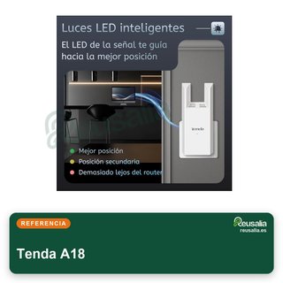 Tenda A18 repetidor WiFi doble banda cobertura