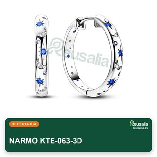 NARMO pendientes plata 925 luna mujer