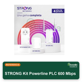 Strong Kit Powerline PLC 600Mbps Triple Toma