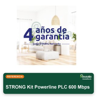 Strong Kit Powerline PLC 600Mbps Triple Toma