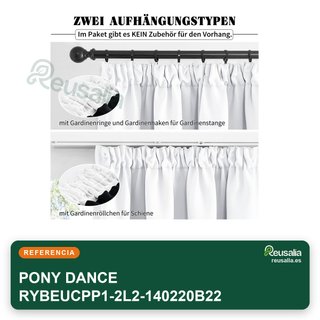 PONY DANCE cortinas opacas térmicas 140x220