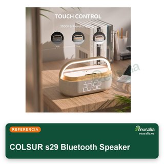 COLSUR radio despertador digital carga inalámbrica