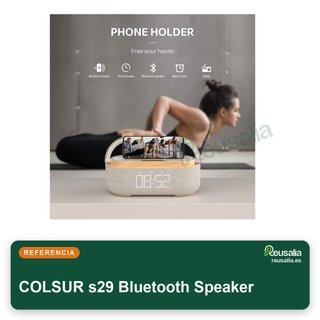 COLSUR radio despertador digital carga inalámbrica