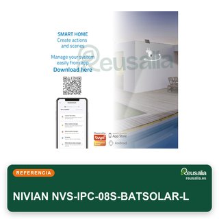NIVIAN cámara exterior 2.5K batería 5200mAh solar