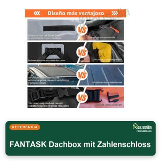 FANTASK baúl de techo impermeable 420L