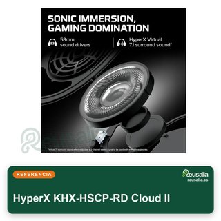 HyperX KHX-HSCP-RD Cloud II cascos gaming sonido