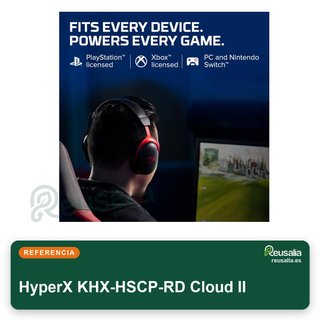 HyperX KHX-HSCP-RD Cloud II cascos gaming sonido