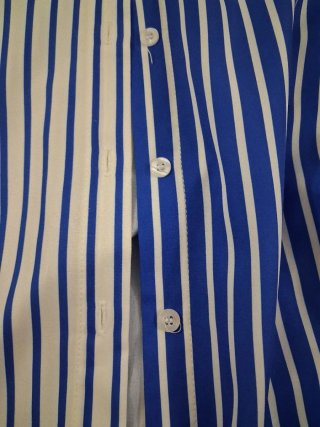 Camicia donna a righe blu e bianche