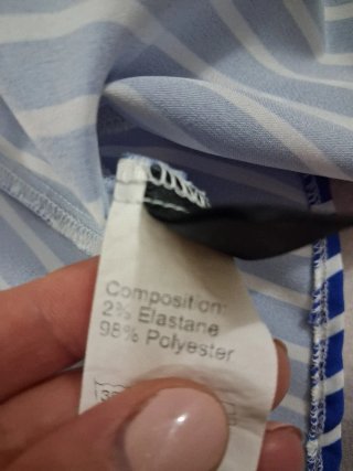 Camicia donna a righe blu e bianche