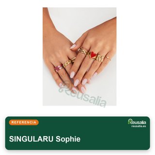 Singularu anillo Sophie plata oro ajustable