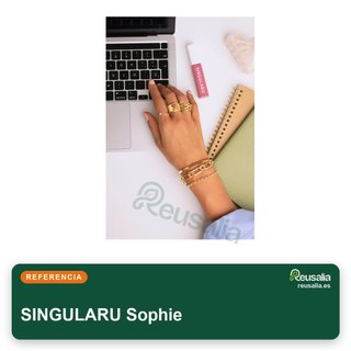 Singularu anillo Sophie plata oro ajustable