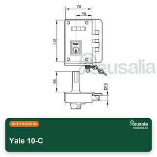 Yale 10-C Cerradura Sobreponer Antipalanca Entrada