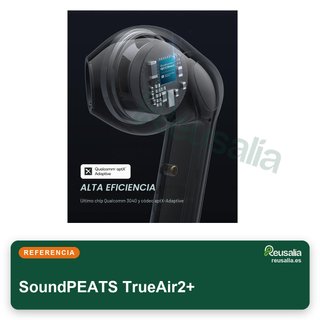 SoundPEATS TrueAir2+ auriculares bluetooth carga