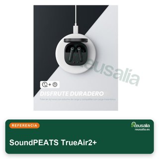 SoundPEATS TrueAir2+ auriculares bluetooth carga