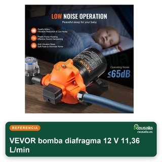 VEVOR bomba diafragma 12 V 11,36 L/min