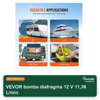 VEVOR bomba diafragma 12 V 11,36 L/min