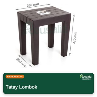 Tatay Banqueta Lombok gris resistente 130KG