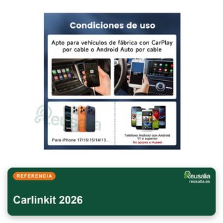 Carlinkit 2026 adaptador inalámbrico CarPlay