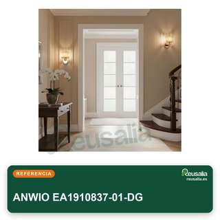 ANWIO aplique pared cristal e27 dorado