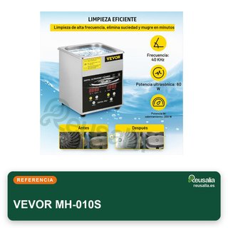 VEVOR limpiador ultrasónico 2L con calentador