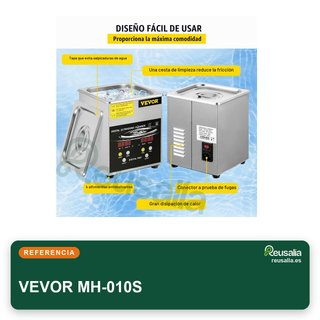 VEVOR limpiador ultrasónico 2L con calentador