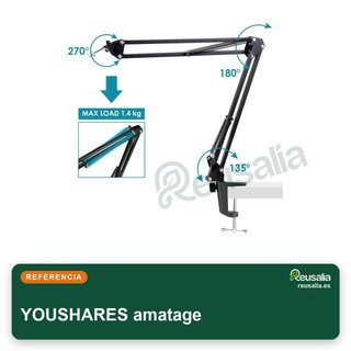 YOUSHARES soporte micrófono Blue Yeti espuma