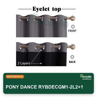 PONY DANCE cortina opaca doble capa 200x245cm
