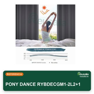 PONY DANCE cortina opaca doble capa 200x245cm