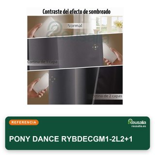 PONY DANCE cortina opaca doble capa 200x245cm
