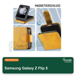 Samsung Galaxy Z Flip 5 Funda piel cartera