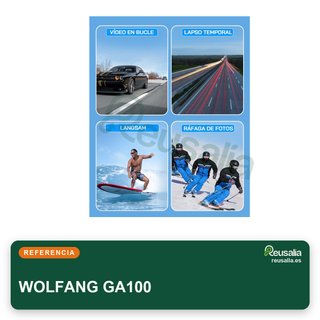 WOLFANG GA100 cámara deportiva 4K sumergible