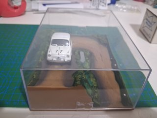 Modellino Fiat 600/850 Abarth 1955 Diorama 1:43