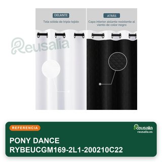 PONY DANCE cortina blackout térmica 200x210cm