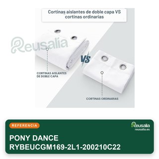 PONY DANCE cortina blackout térmica 200x210cm