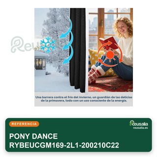 PONY DANCE cortina blackout térmica 200x210cm